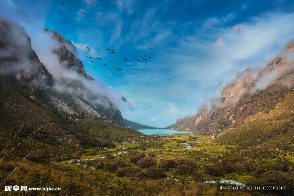 壮丽山谷自然风光美景
