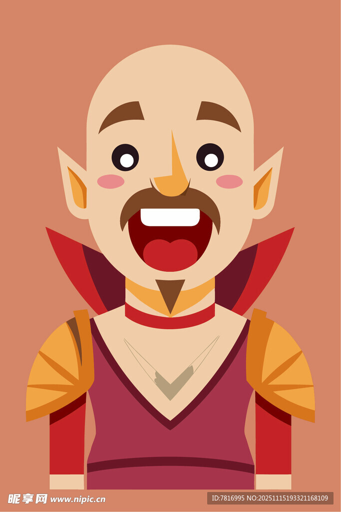 欢乐的卡通小矮人形象