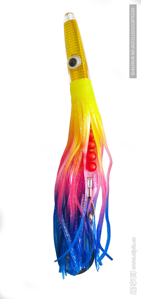 彩色发光鱿鱼造型钓鱼饵