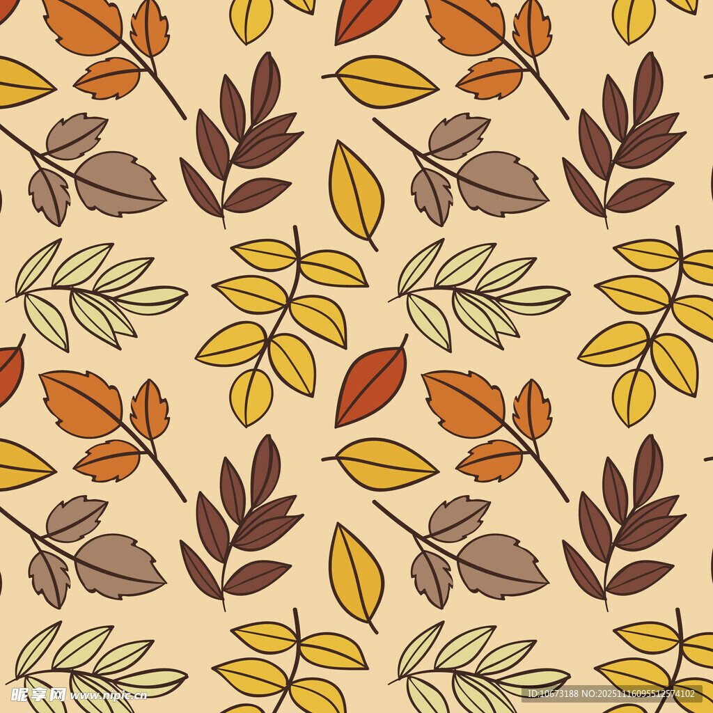 秋季树叶图案背景图