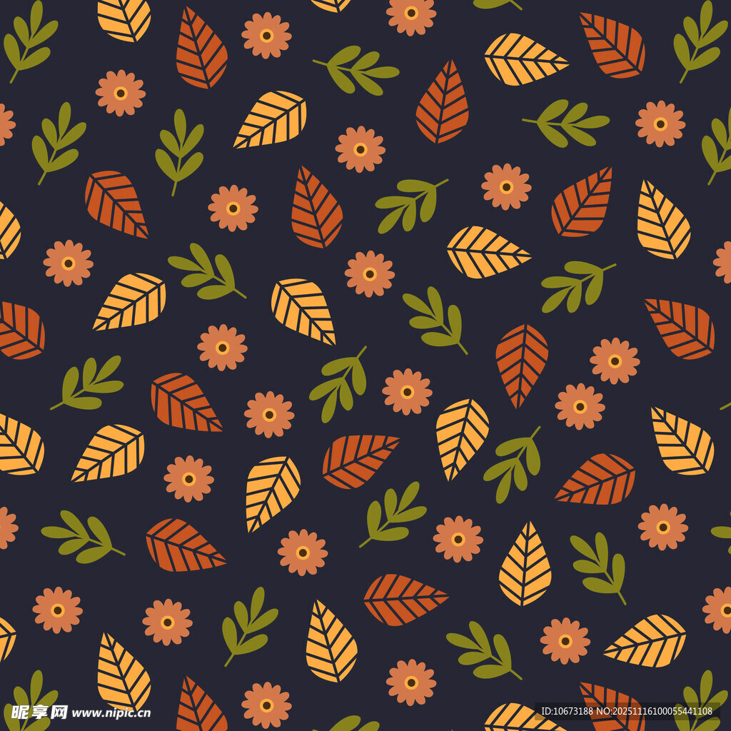 秋季树叶图案背景纹理