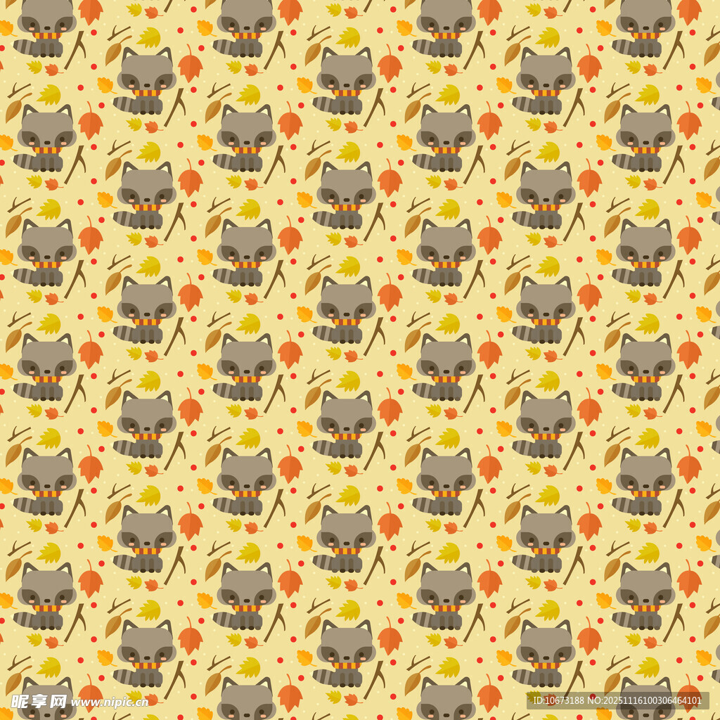 可爱猫咪花卉图案背景