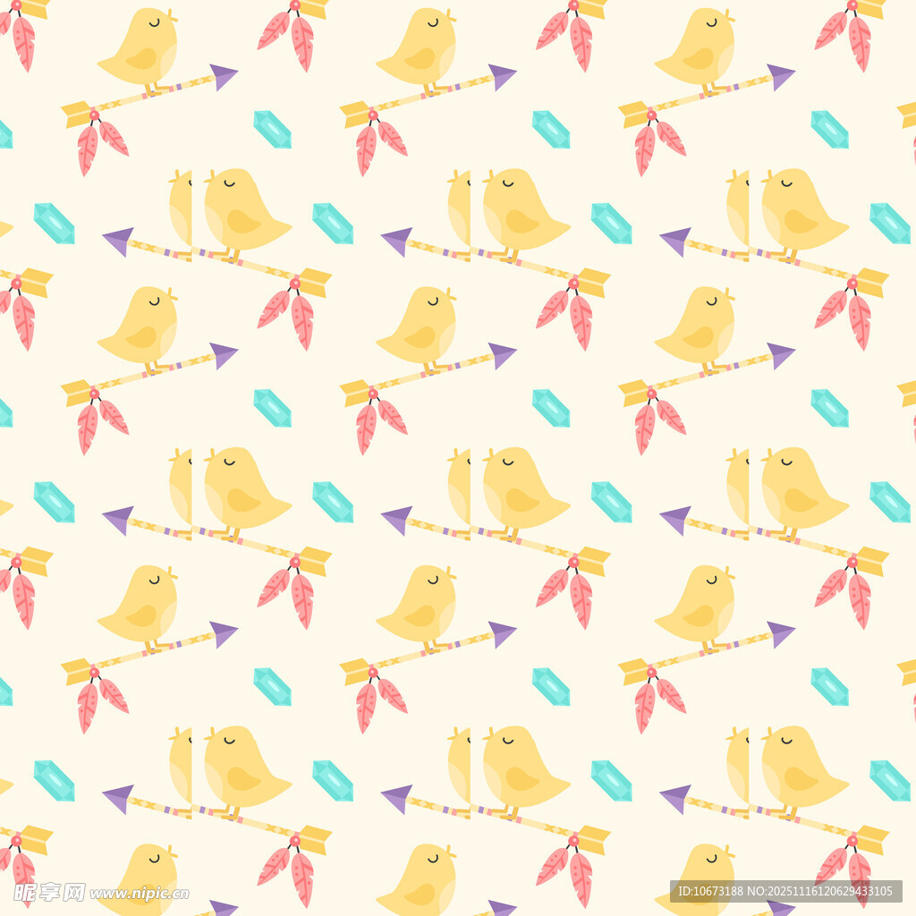 可爱小黄鸭图案背景