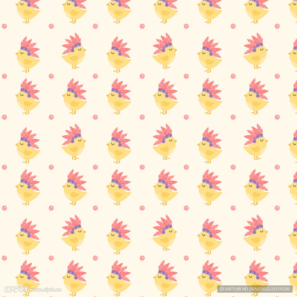 菠萝图案无缝背景图