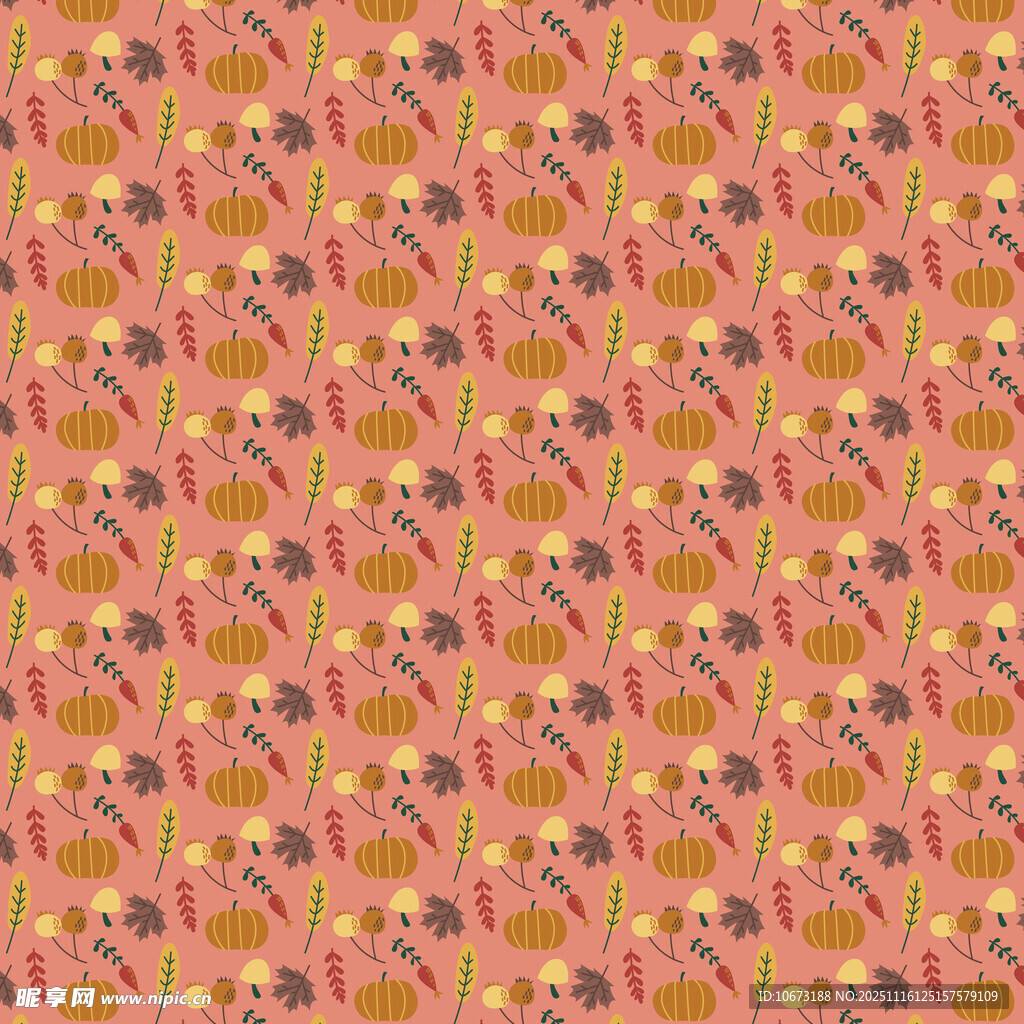 复古水果图案无缝背景