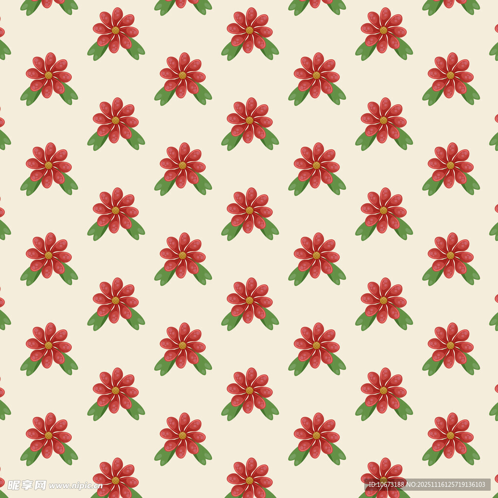 圣诞红花朵图案背景