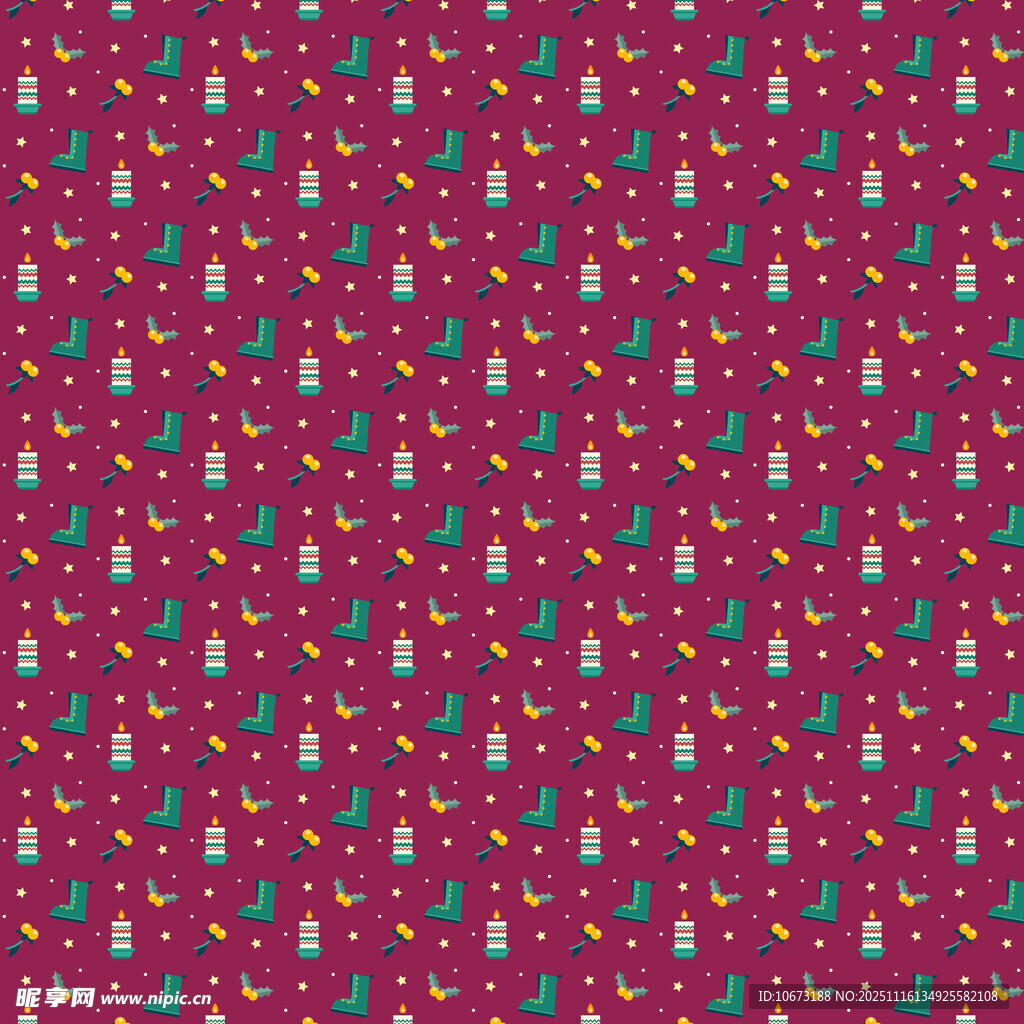 红色底多彩图案纹理背景