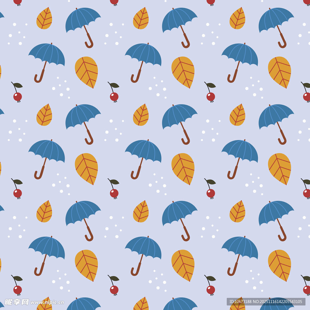 雨伞树叶图案背景图