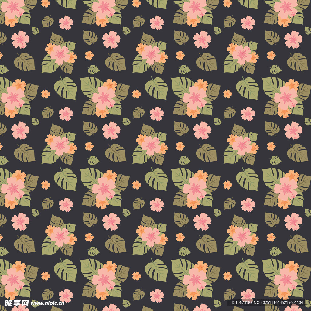 复古花卉图案背景