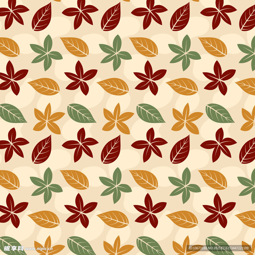 秋季树叶图案背景纹理