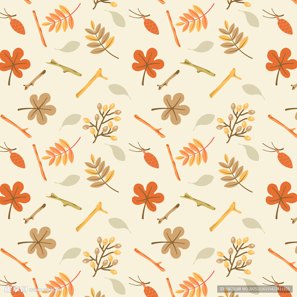 秋季树叶图案背景纹理