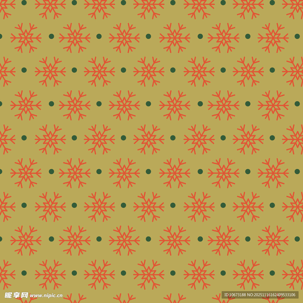 橙色雪花图案背景纹理