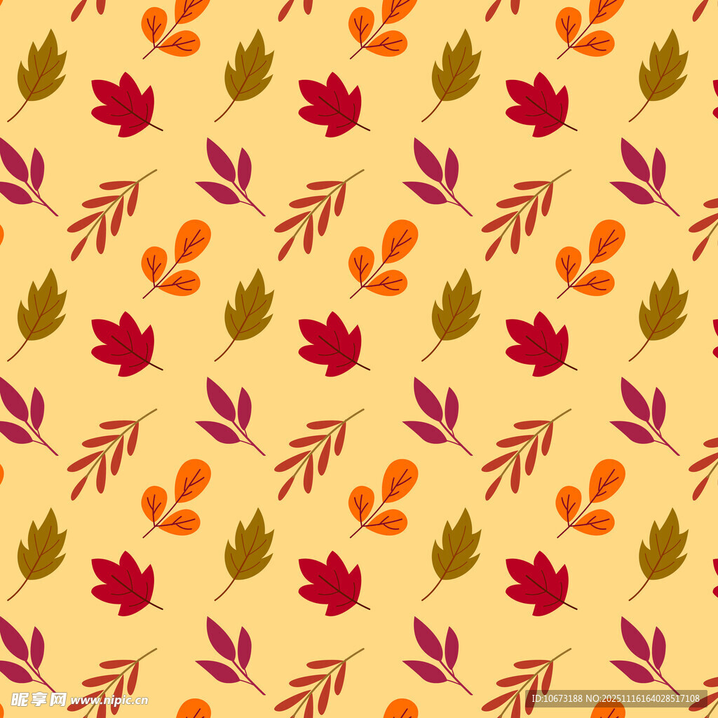 秋季落叶图案背景图
