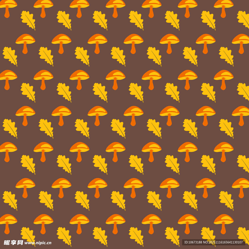 秋日雨伞树叶图案背景