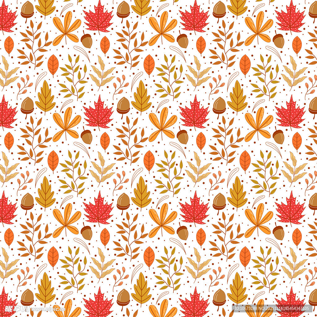 秋季花卉图案背景纹理