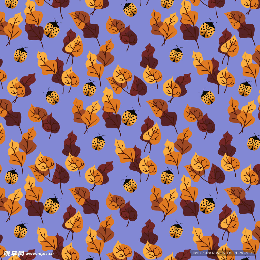 紫色背景秋叶图案纹理