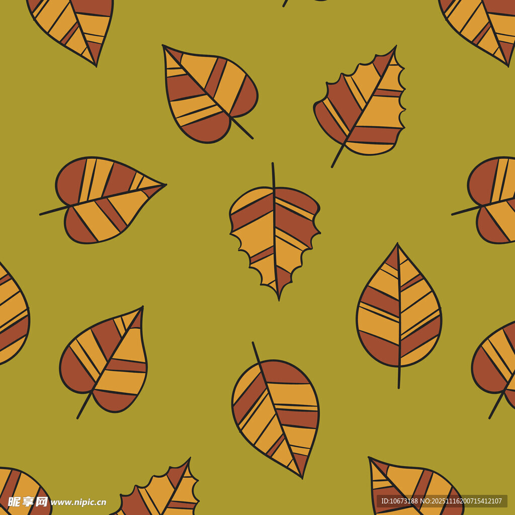 秋季树叶图案背景