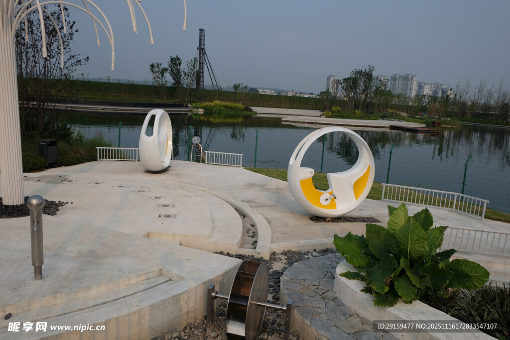 户外圆形休闲座椅景观