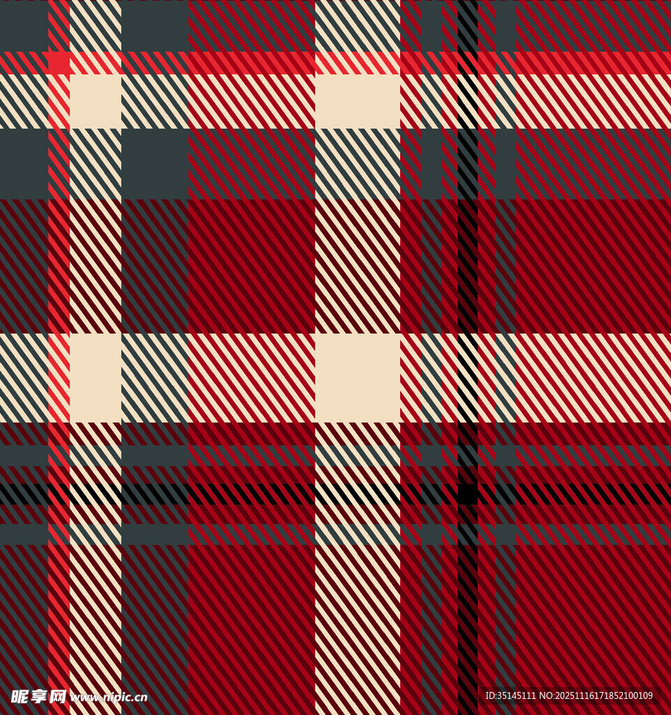 红色格子图案纹理