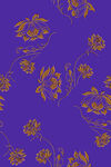 紫色底金色花卉图案
