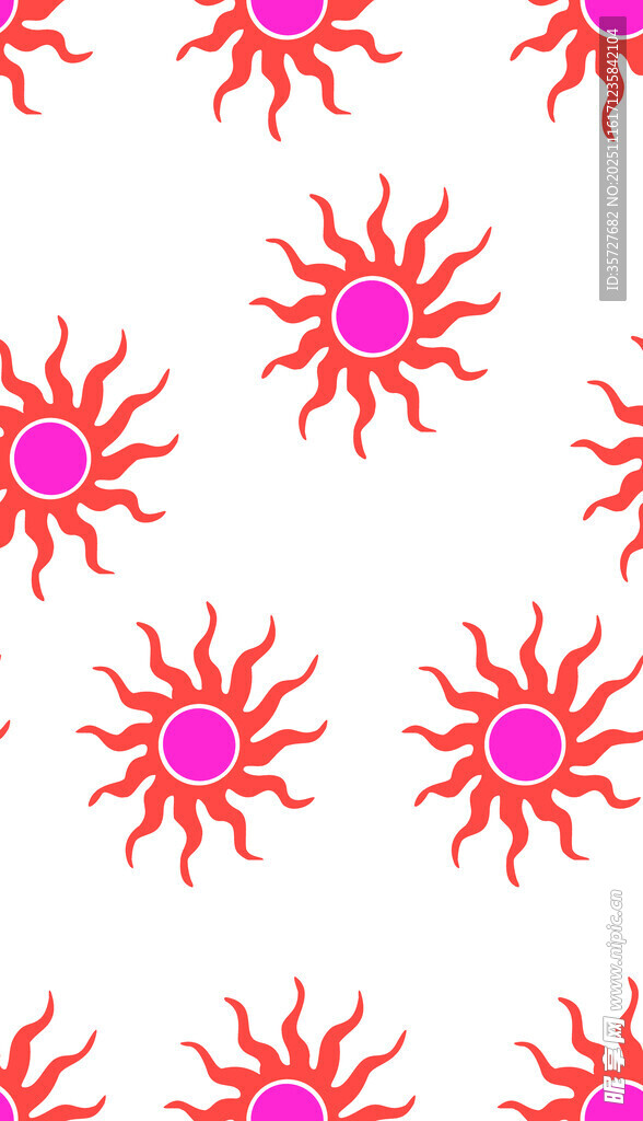 红色花朵图案背景设计