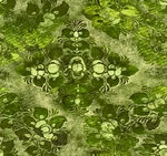 翠绿植物对称纹理图案