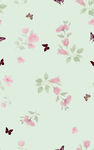 淡粉花卉蝴蝶背景图案