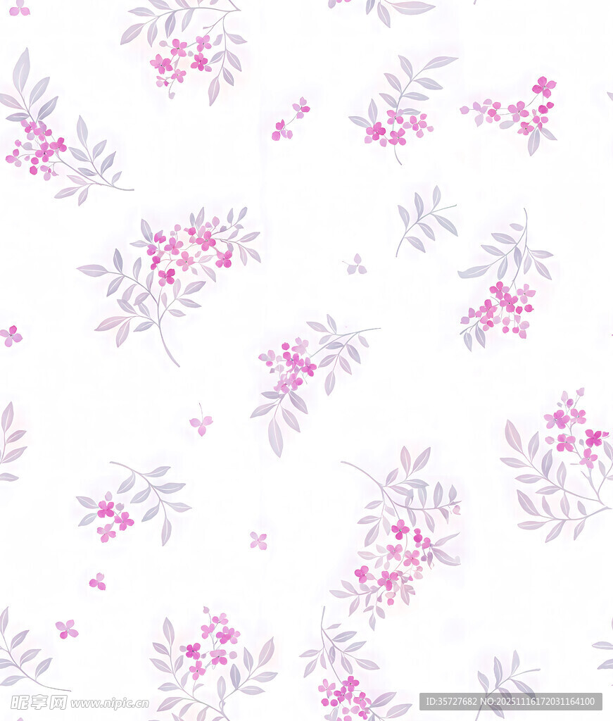 粉色花卉图案背景纹理