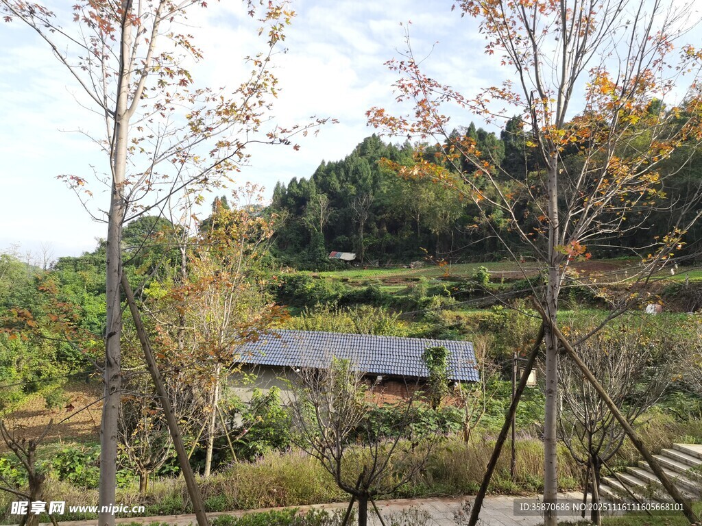 乡村山野间的宁静景致