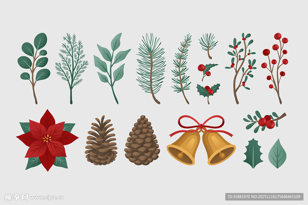 圣诞装饰元素 