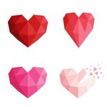 多边形爱心图案 