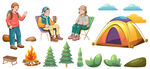户外露营插图