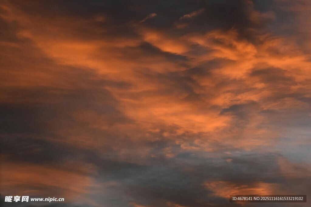 绚丽晚霞天空美景