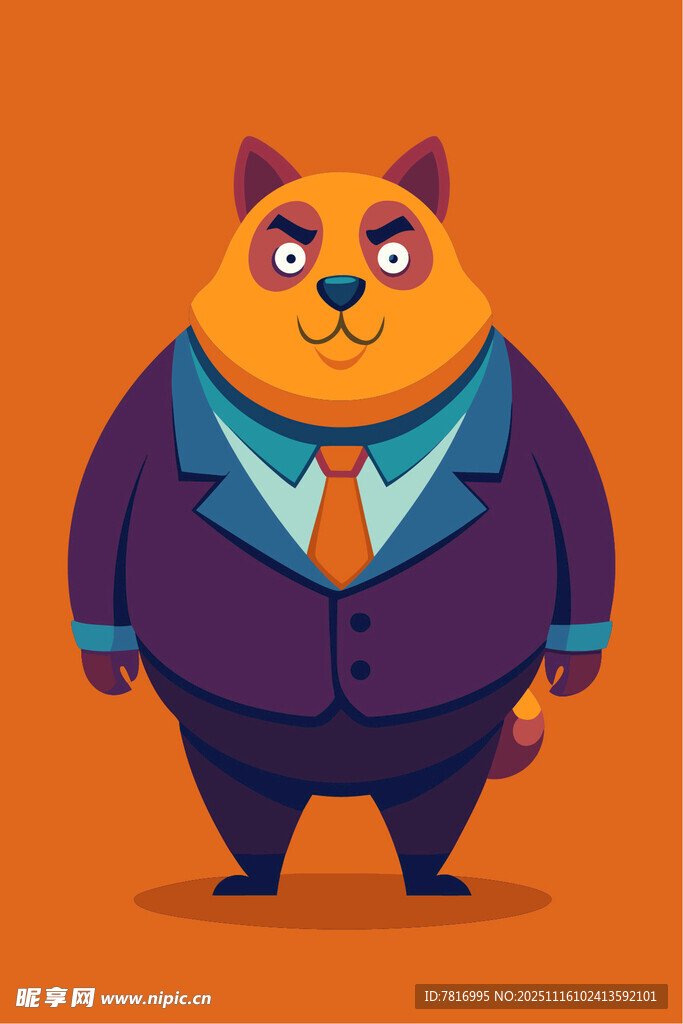 穿西装的可爱猫咪