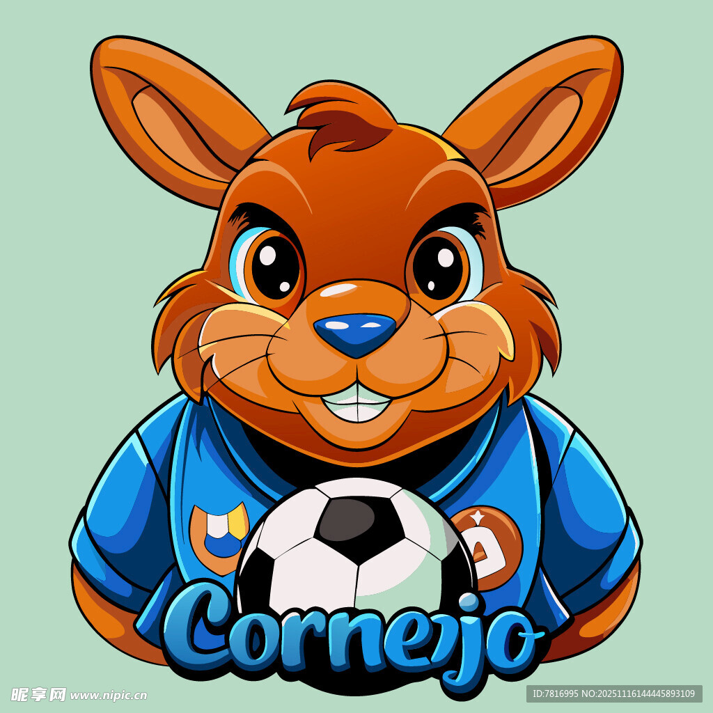穿球衣的卡通兔子Cornejo