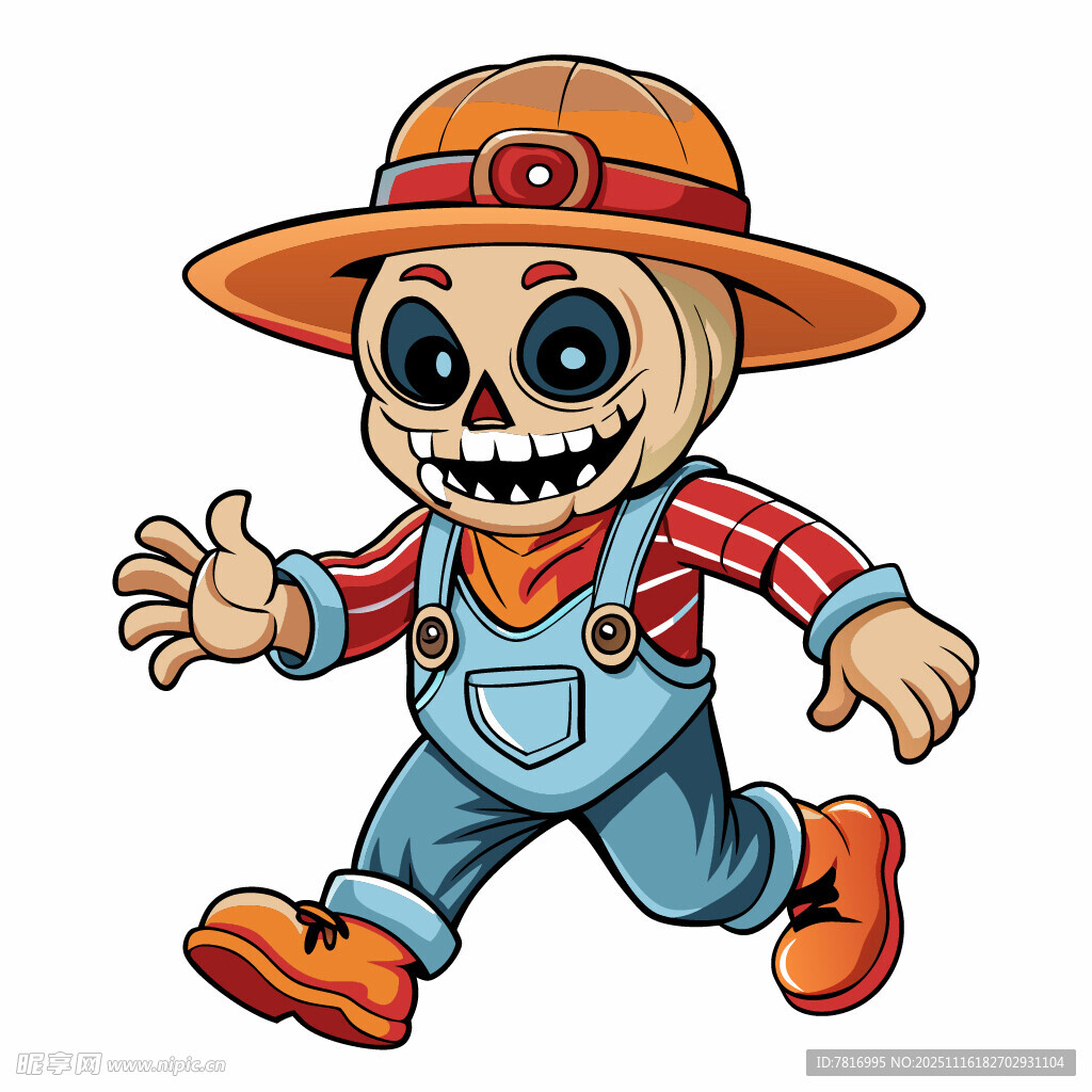 骷髅农夫欢快奔跑