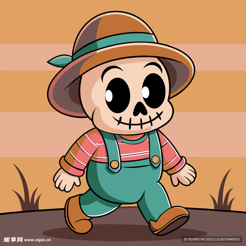 行走的骷髅小孩