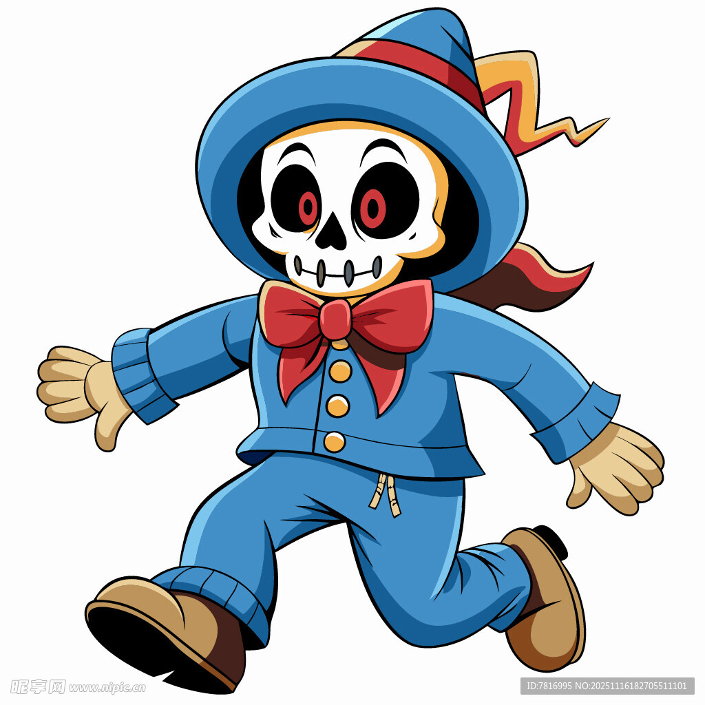 奔跑的骷髅小孩