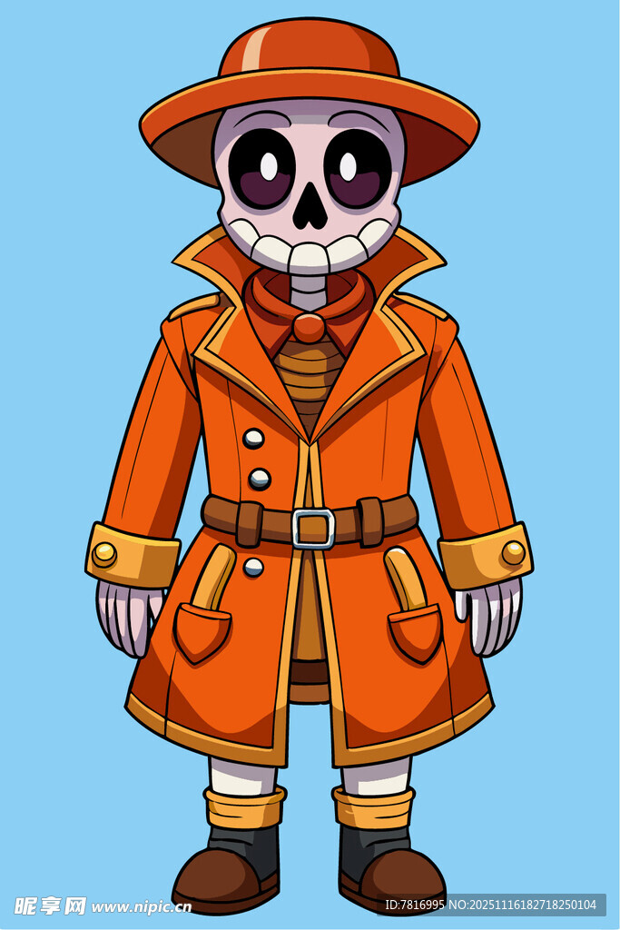 骷髅侦探形象设计