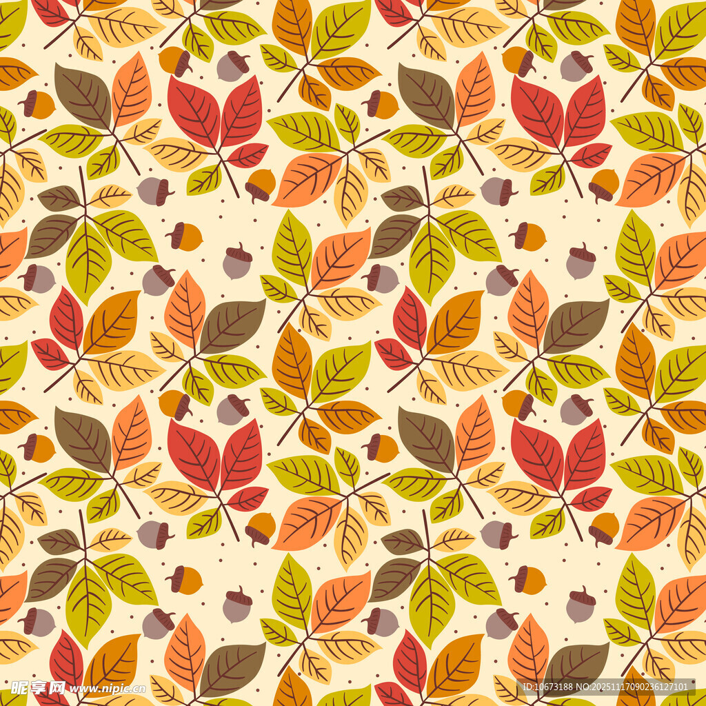 秋季树叶图案背景