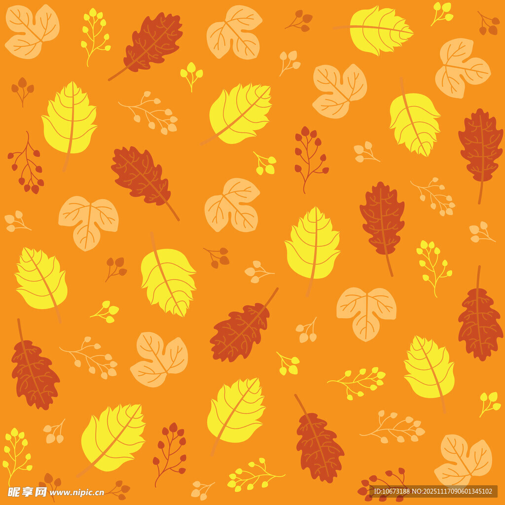 秋季落叶图案背景