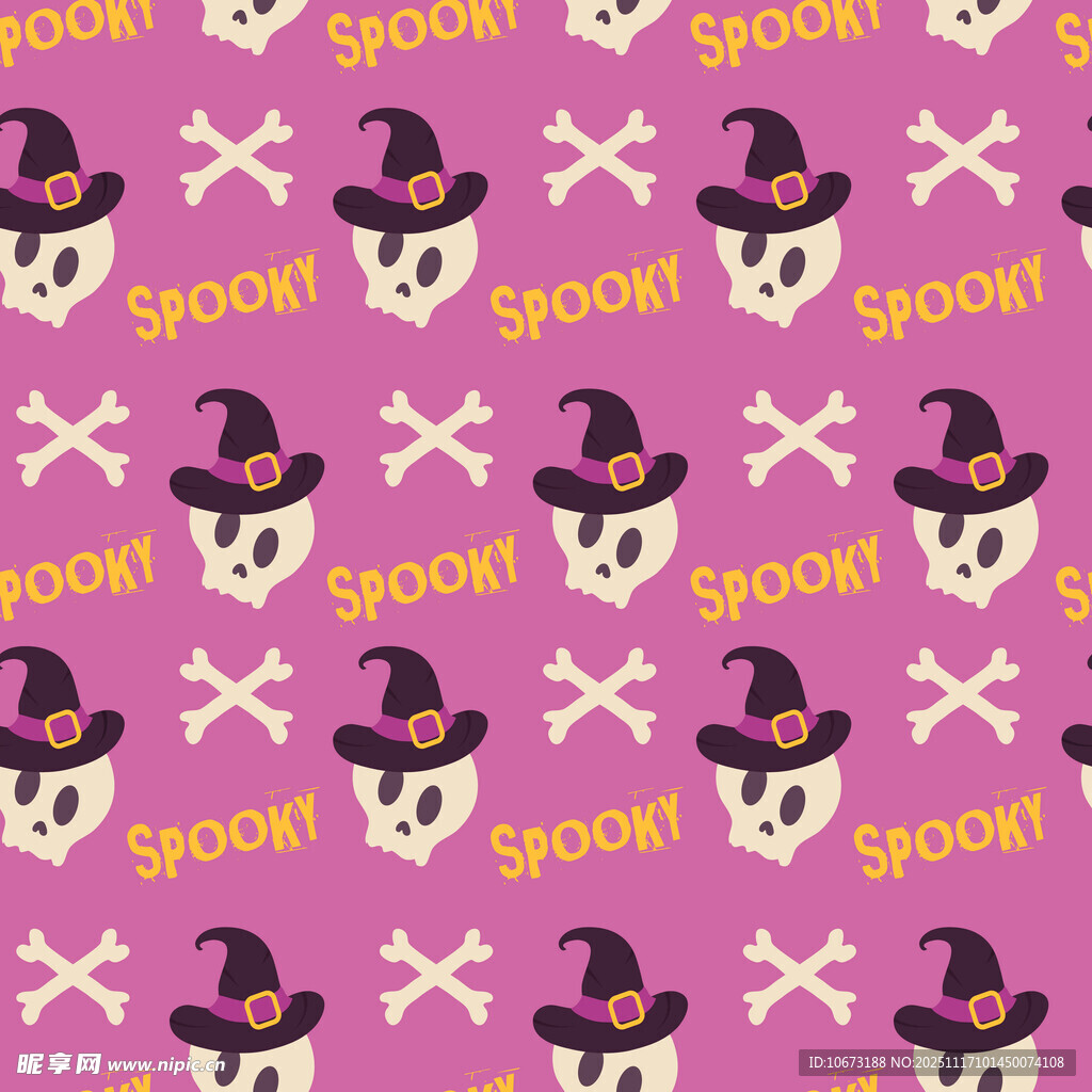 紫色万圣节图案背景