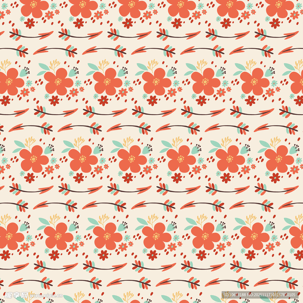 复古花卉图案背景