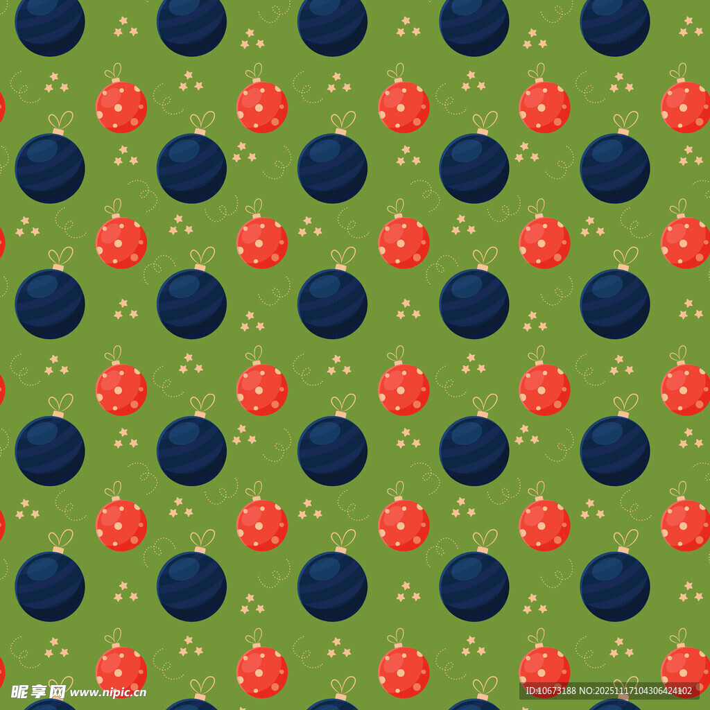 绿色底花朵圆点图案