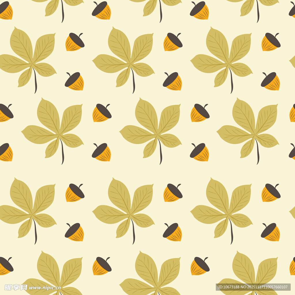 树叶瓢虫图案背景纹理