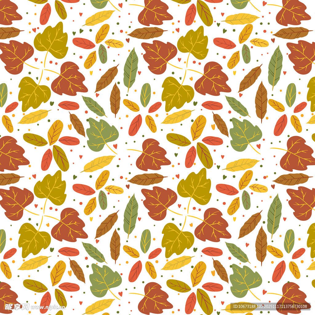 秋季落叶图案背景图