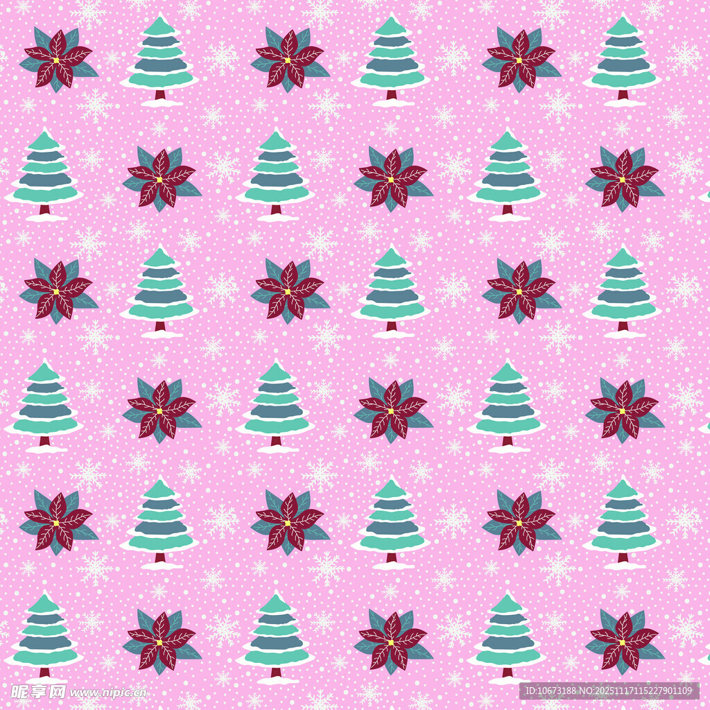 粉色圣诞图案背景