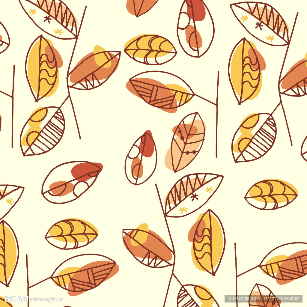 秋季树叶图案背景纹理