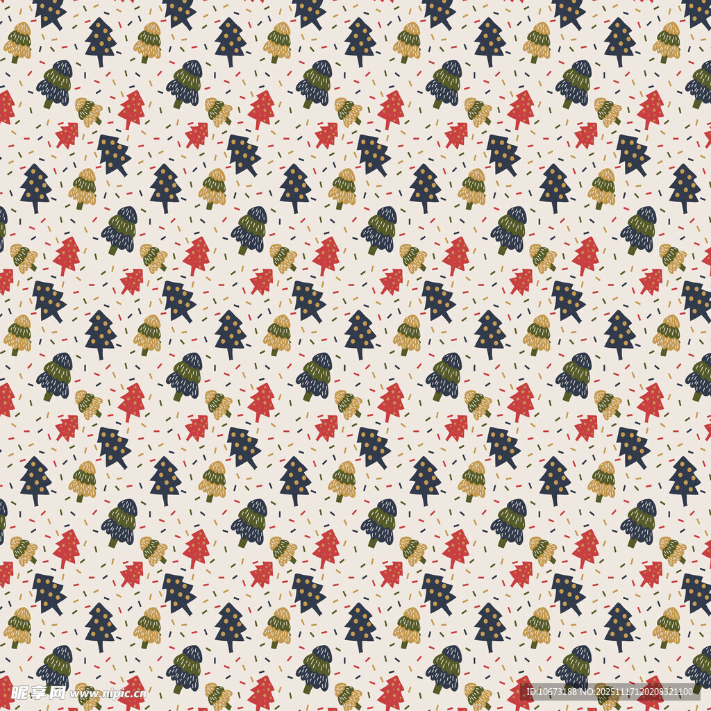 多彩圣诞树图案背景