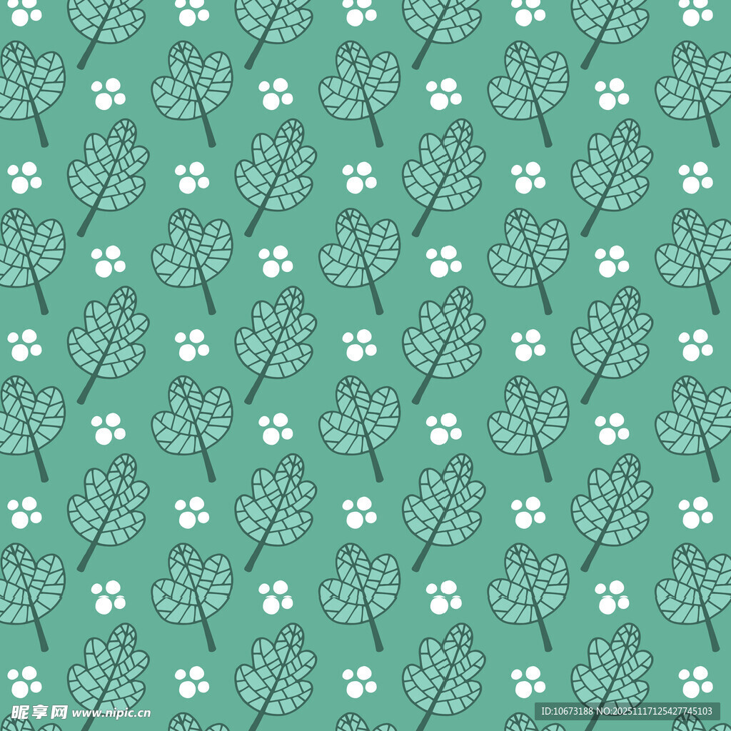 绿色花卉图案背景纹理